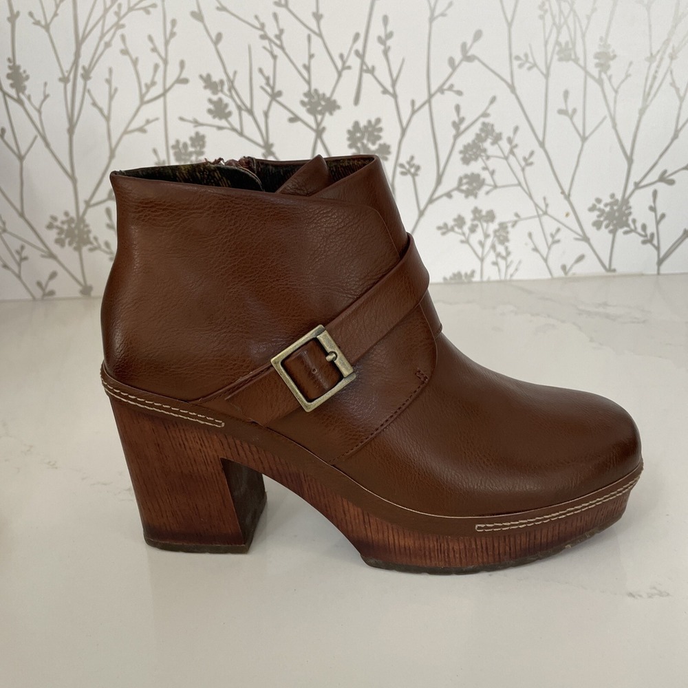 KORKS Women's Stacey‎ Platform Boot Leather Womens Size 8 1/2 Brown